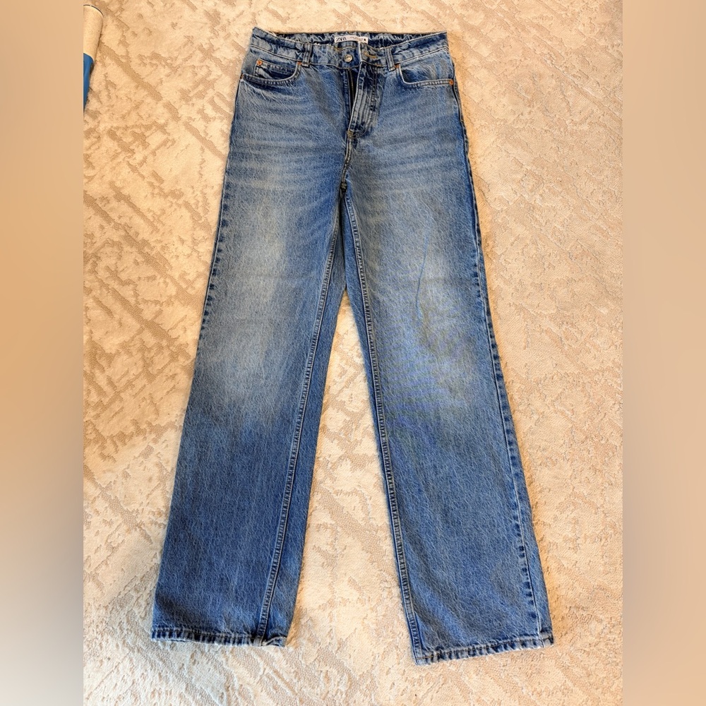 Zara Men's Light Blue Straight Jeans